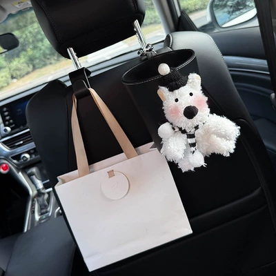 West Highland Car Tissue Box Car tissue box/set - black-hat-west-highland-trash-can-black-hook-1