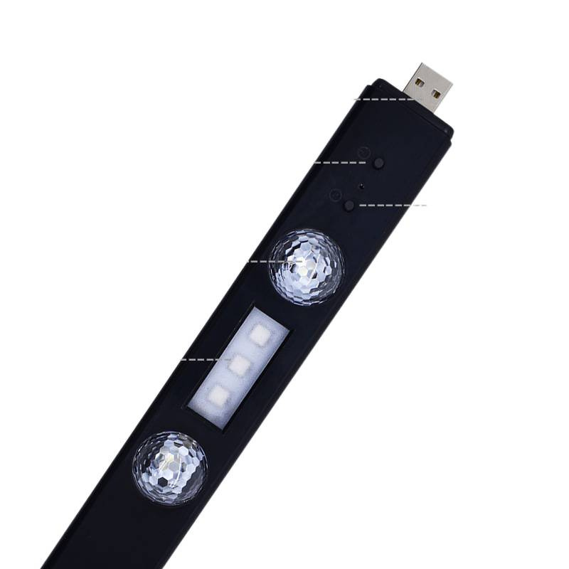 Nuevo automóvil LED decoración de la luz de la atmósfera del automóvil USB carga pie de modificación sin cableado colorido control de voz de la luz de la atmósfera