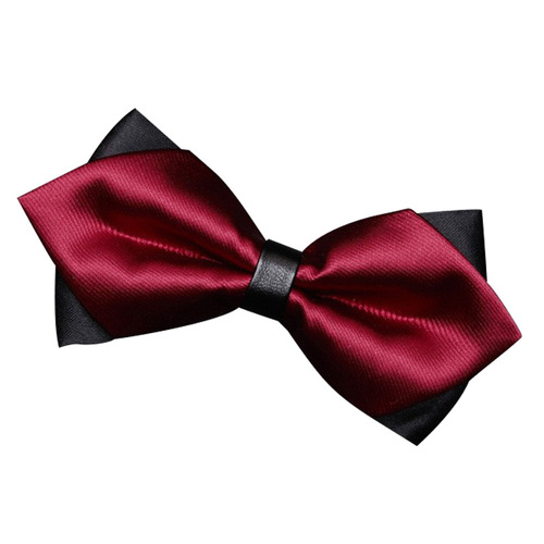 Gift box men's bow tie, groomsmen, groomsman, burgundy, black bow tie, formal wedding, British Korean style bow