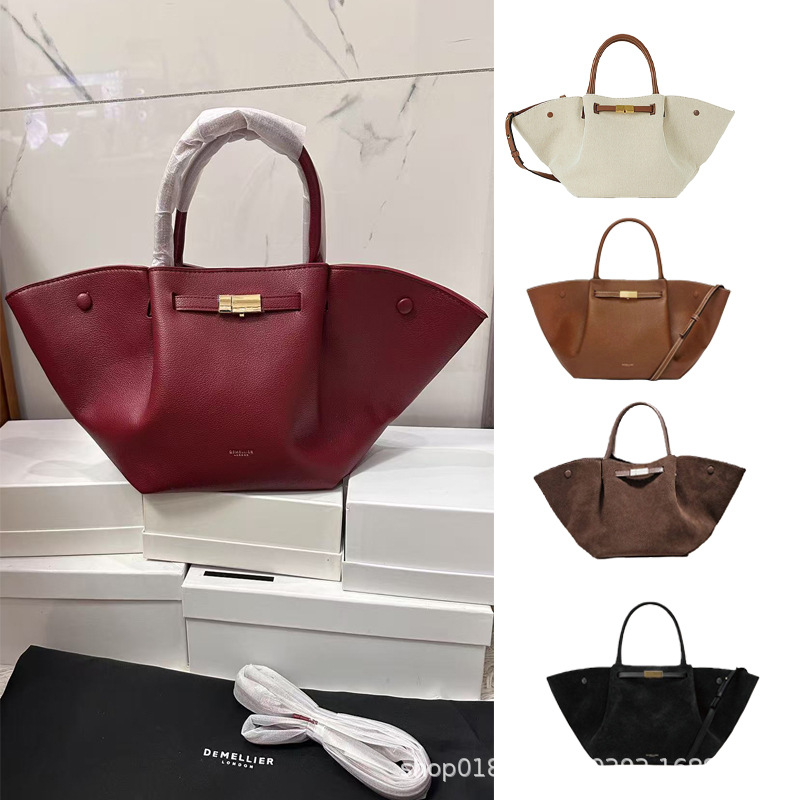 Demellier Wing Bag European and American Niche Simple Shoulder Tote Bag Versatile Large Capacity Genuine Leather Women's Bag