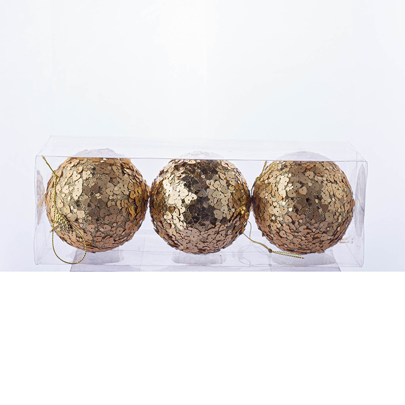 8m3 lentejuelas de oro decoración de Navidad colgante bola de espuma BOLA DE Navidad colgante bola DIY decoración del árbol de Navidad