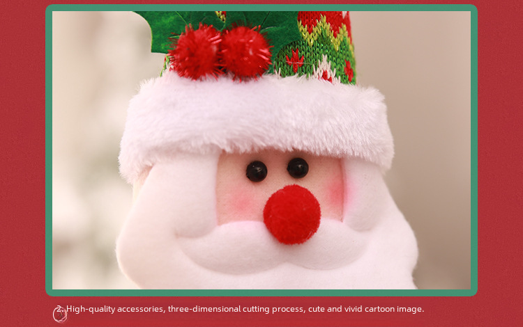 Christmas decoration supplies three-dimensional cartoon Computer cover non-woven computer dress-up _voghion.com