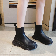 2022年秋新款馬丁靴厚底煙筒靴中筒網紅款32-34大小碼41-44女短靴