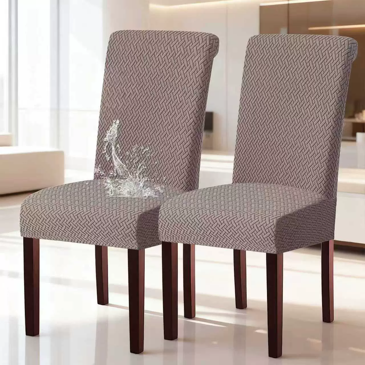 防水长格纹提花椅套家用椅子套罩四季通用万能椅套家用餐椅套批发
