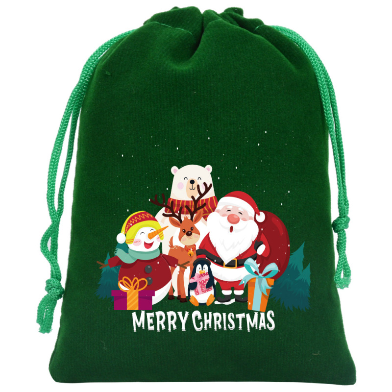 新しいクロスボーダーの新しいクリスマスベルベットバッグ、ギフトバッグ、アップルバッグ、クリスマスキャンディバッグ、巾着ポケット|undefined