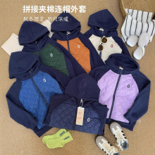 102315 【青岛仓儿童小O刺绣夹棉加绒帽衫外套】童装一件代发！