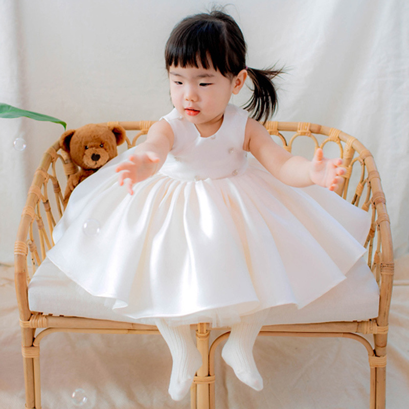 Abito da principessa con tutù per bambine, vestito primaverile per bambine, elegante completo per il compleanno delle neonate, abito da sera per il primo anno._voghion.com