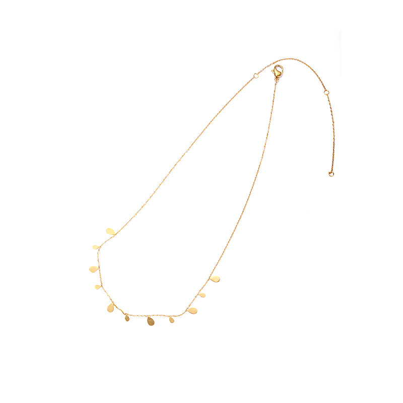 Designer style simple and fashionable temperament tassel water drop pendant necklace_voghion.com