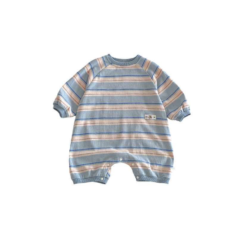 Macacão listrado ALYCExiyuebaobao, modelo 2026, da nova marca de roupas infantis da moda, ideal para engatinhar e passear com bebês na primavera._voghion.com