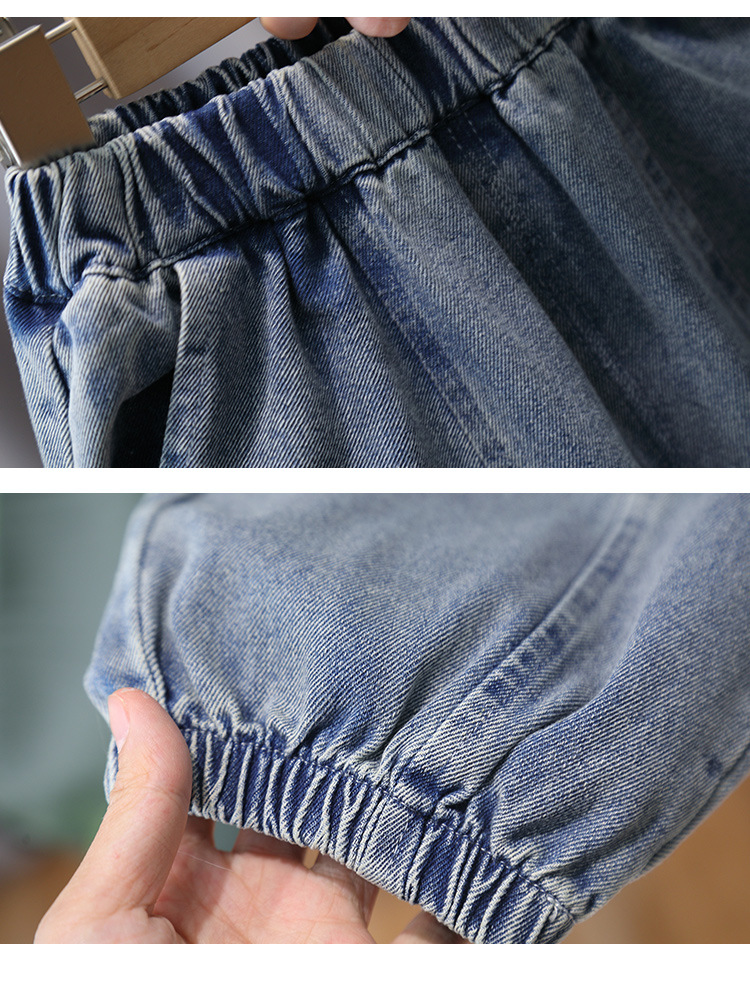 7098 traje de primavera para niños 2025 nueva camisa de fondo para niños guapos estilo de primavera y otoño traje de mezclilla coreana de tres piezas primavera