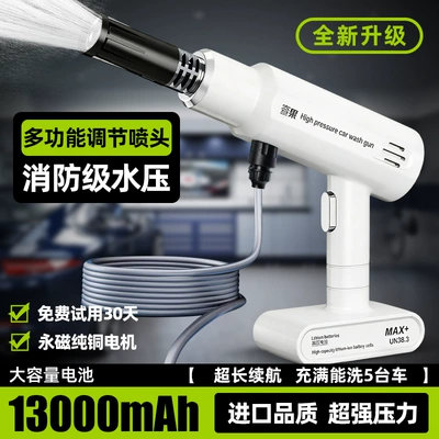 Factory Direct Sales Wholesale Wireless Car Washing Machine Lithium Battery Car Washing Water Gun High-Pressure Car Washing Gun for Spraying Pesticides and Watering Flowers Car Washing Gadget