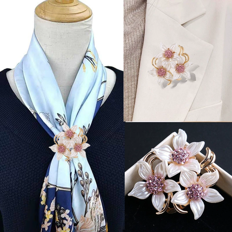 High-end metal brooch floral, pin, accessory, Korean style, flowered, (Physicals), wholesale