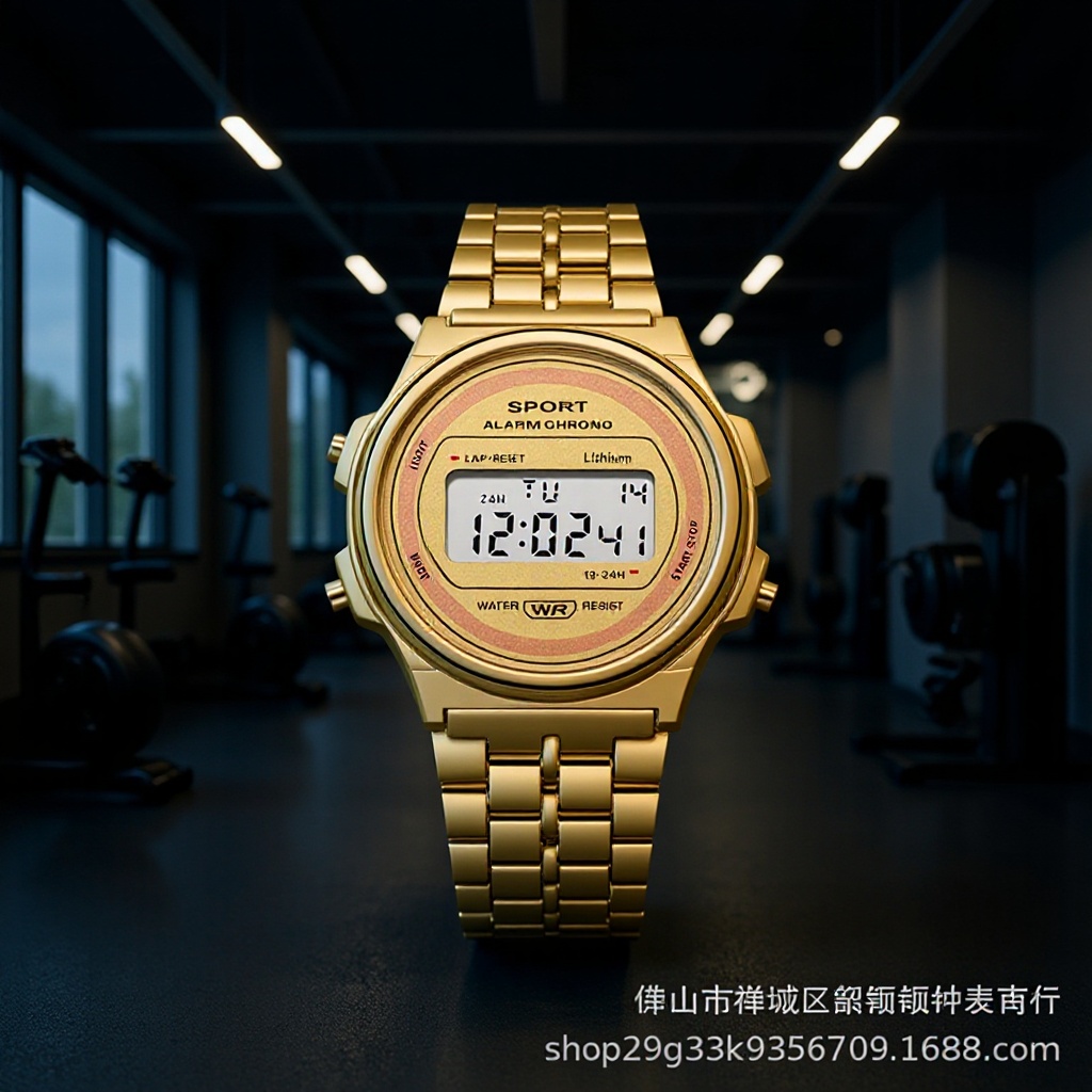 New foreign trade card mark 159 round fashion stainless steel with men's and women's electronic sports watch