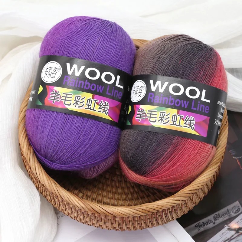 Rainbow woolen duvet