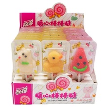 百分享24根果味棒糖美哒喜桶装棒棒糖水果味切片糖儿童零食糖果喜