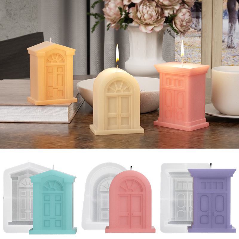 Thickened house aromatherapy candle soap epoxy mold diy European style plaster Castle House silicone mold