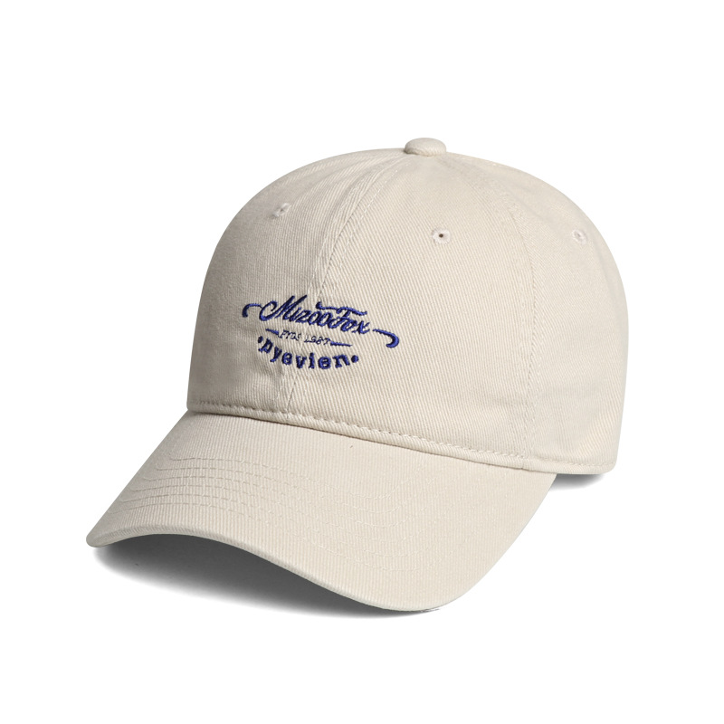 Japonés retro cepillado casquillo de pico de los hombres lavado suave superior de alta calidad gorra de béisbol americano inglés bordado sombrero de ala ancha
