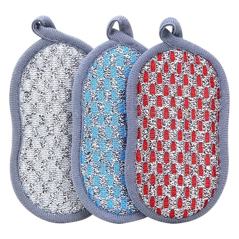Double-sided magic scrub bowl sponge scouring pad kitchen cleaning brush bowl artifact brush pot block decontamination dish cloth wholesale
