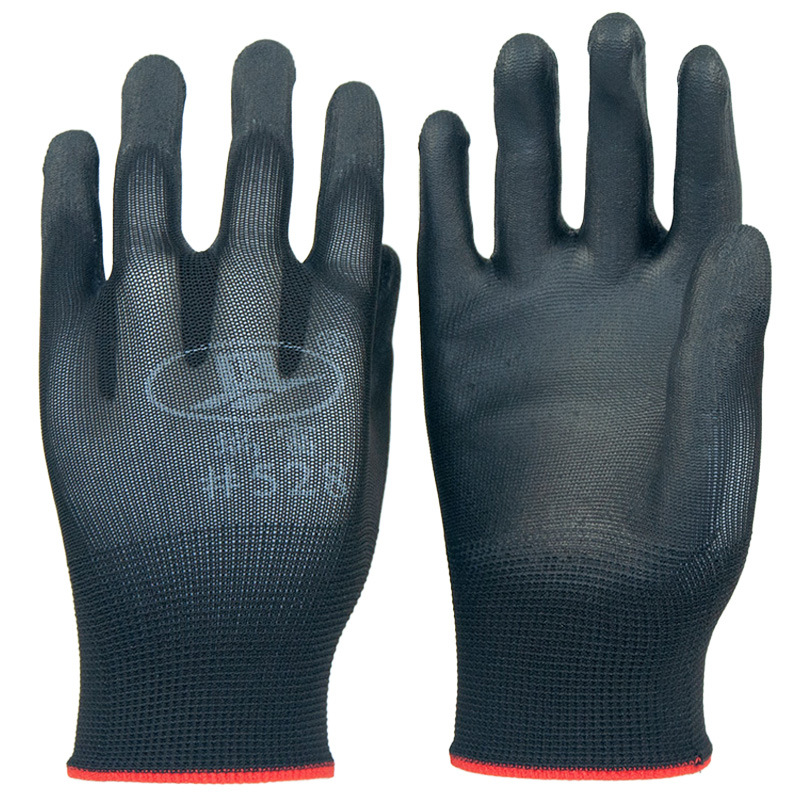 Ruifu # 508 guantes PU blancos recubiertos con recubrimiento antideslizante antiestático sin polvo delgados y transpirables y resistentes al desgaste Protección laboral