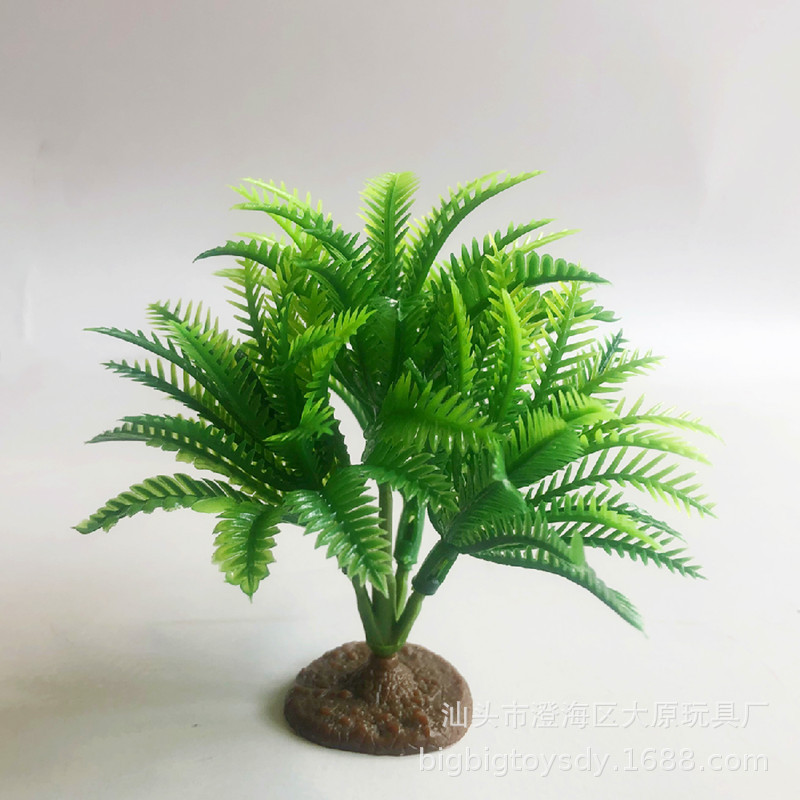 9cm Simulation Brown Bamboo Plant Dwarf Cluster Palm Tree Model Sand Plate Green Plant Climbing Pet Landscape Decoration Decoration Fake Tree Flower