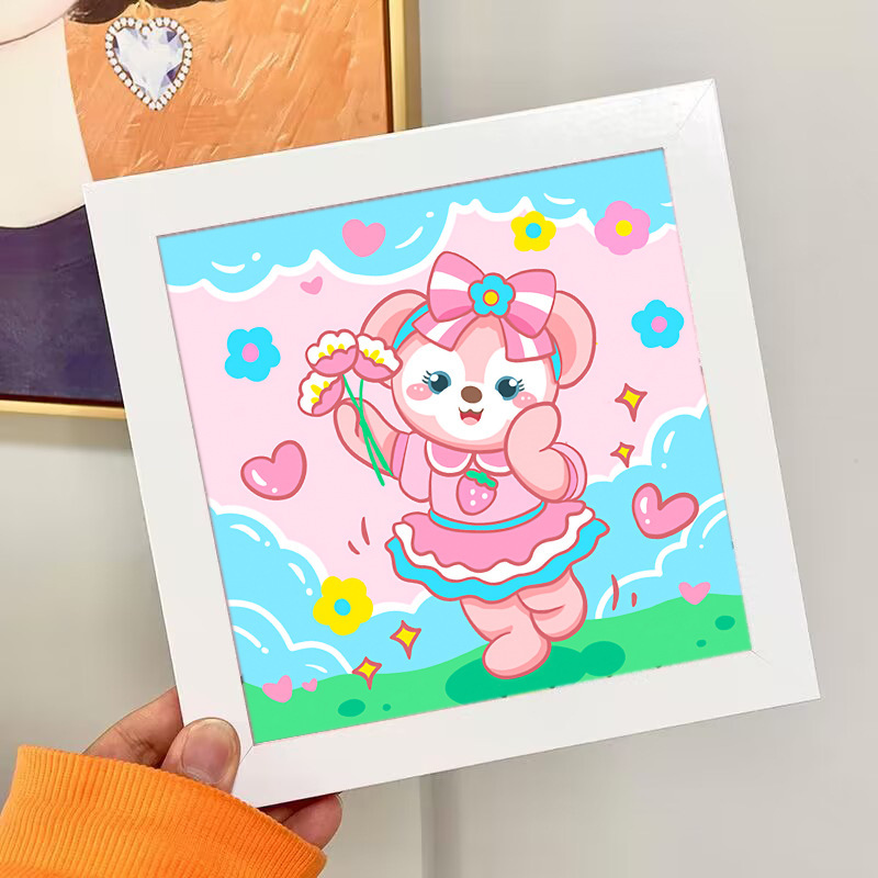 Nuevo dibujo de diamante infantil de labu diy pegatinas de diamante con marcos de fotos hechas a mano diy puzzle pegatinas de mampostería image 112