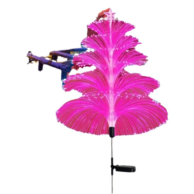 Солнечный волоконно-оптический матросский свет 5 слоев рождественской елки свет Солнечная Рождественская елка матросский свет 5 слоев оптоволоконный свет для газона
