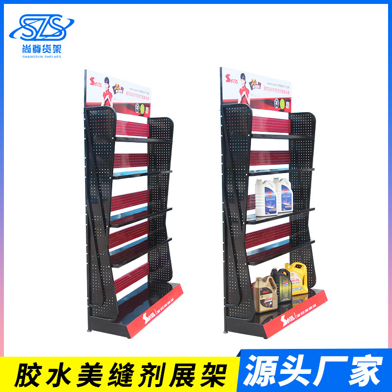 金属防水涂料展示架 滤清器陈列货架 瓷砖胶填缝剂展示架厂家直供