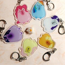 小马宝莉周边钥匙扣 卡皮巴拉梦幻联动卡通可爱包包挂件创意礼物