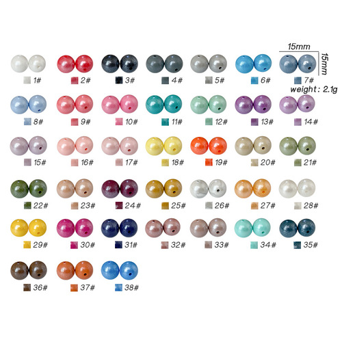  new 15MM silicone round beads with fine shiny surface baby teething necklace jewelry diy teether loose beads wholesale