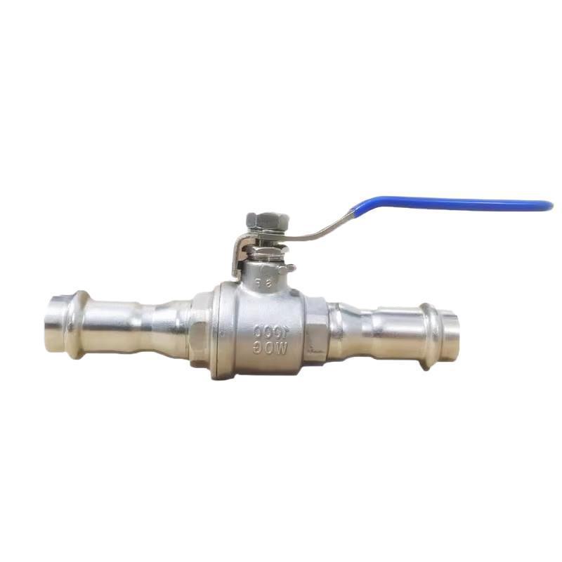 304不锈钢双卡压二片式球阀4分316卡压两片式球阀6分1寸2寸大流量