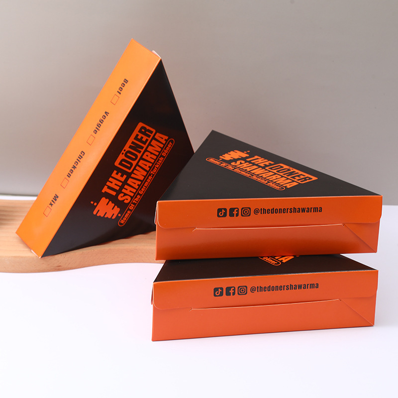 三明治盒子一次性三角形小蛋糕盒甜品外卖包装打包纸盒批发