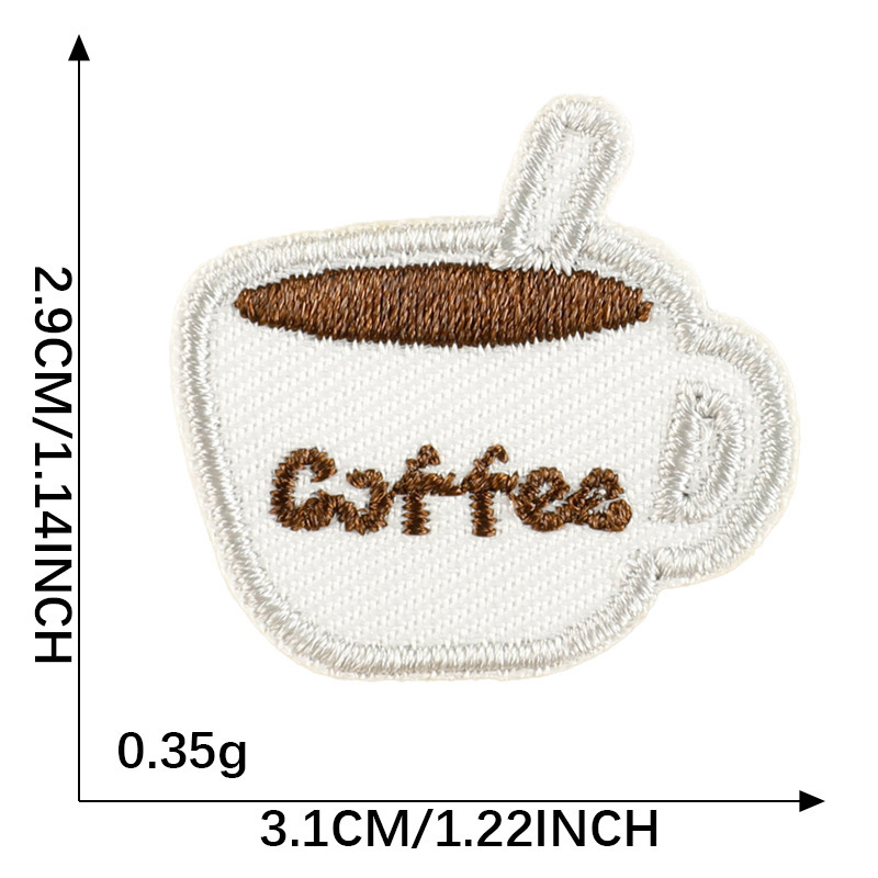 メーカー既製漫画食品刺繍ステッカー diy 衣類アクセサリー装飾アイロンパッチ한국 Wappen 布ステッカー|undefined