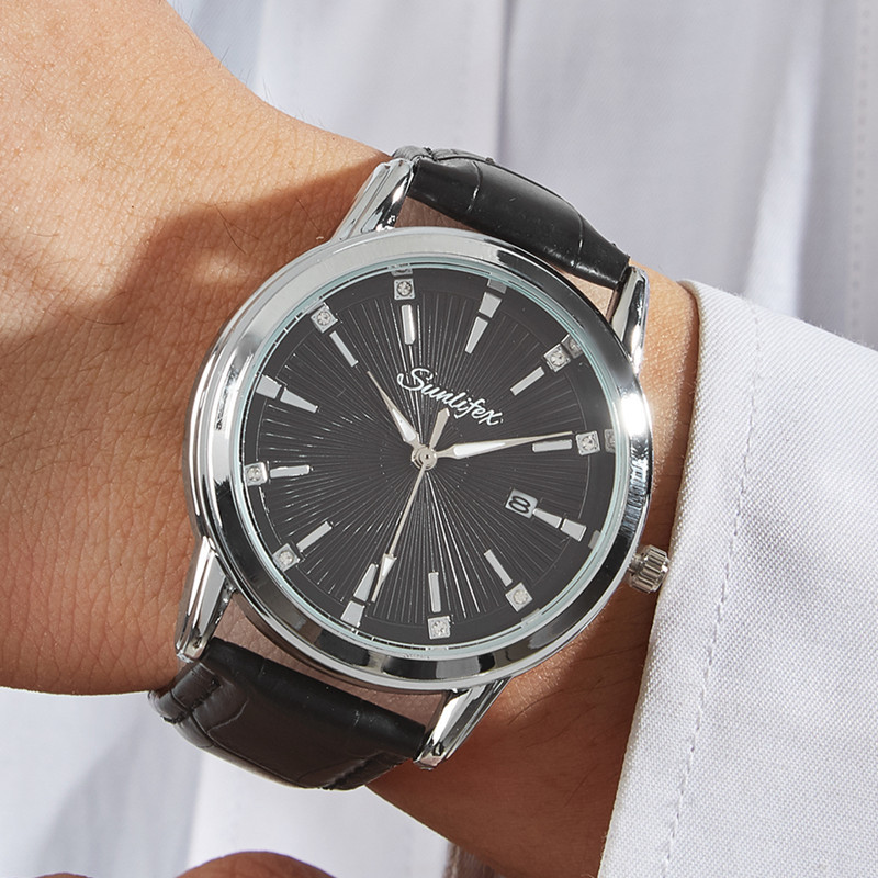 Marca Suiza, calendario luminoso, reloj de hombre, negocios, reloj de cuarzo