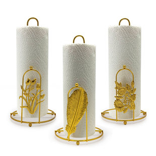 Iron modern paper towel holder vertical roll paper kitchen creative store vertical paper towel holder napkin holder storage rack bracket
