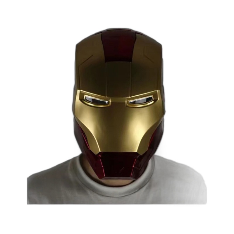Celebridad de Internet transfronterizo luminoso Iron Man casco 1 \ 1 máscara puede abrir adultos niños modelo cosplay apoyos