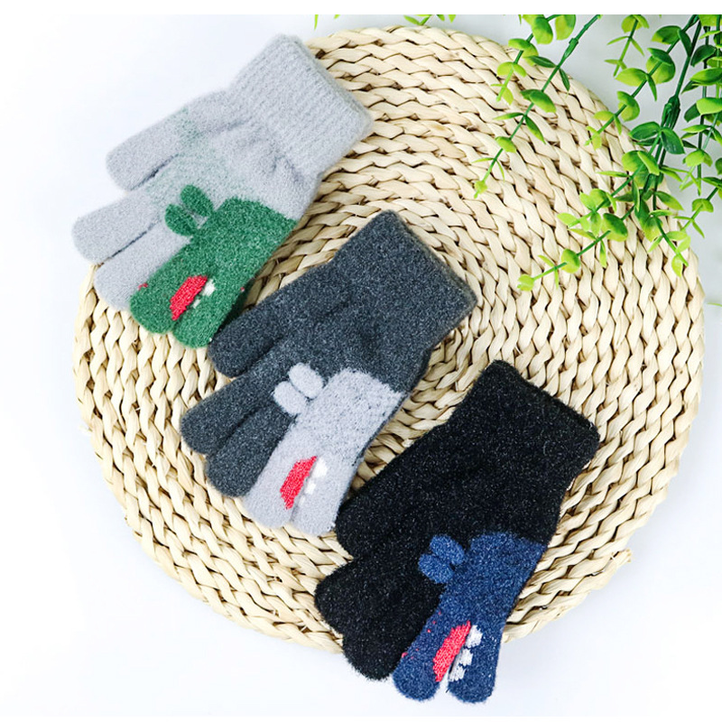 Herbst Und Winter Neue Kinderhandschuhe Niedliche Cartoon-multicolor-handschuhe Gestrickte Handschuhe display picture 4