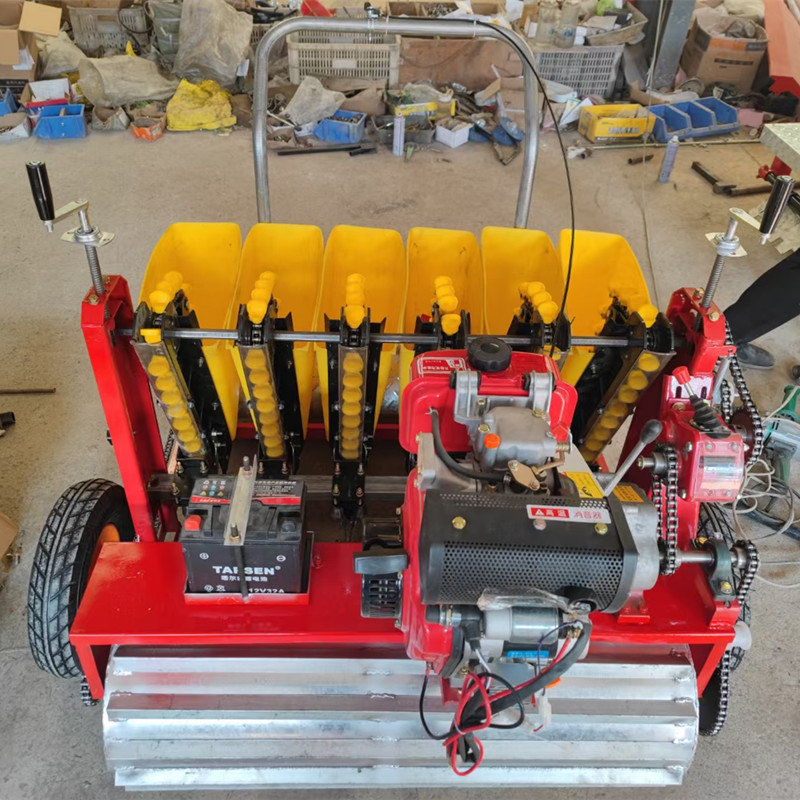 手推自走式多行农田菜地大蒜种植机大蒜播种神器农用蒜瓣播种机