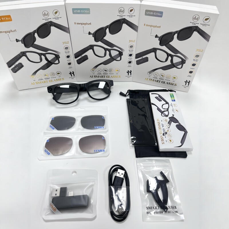 New G1MAX Smart Glasses 8MP Anti-Shake 1080 HD Video Recording AI Image Recognition Translation Call New G1MAX Smart Glasses 8MP Anti-Shake 1080 HD Video Recording AI Image Recognition Translation Call