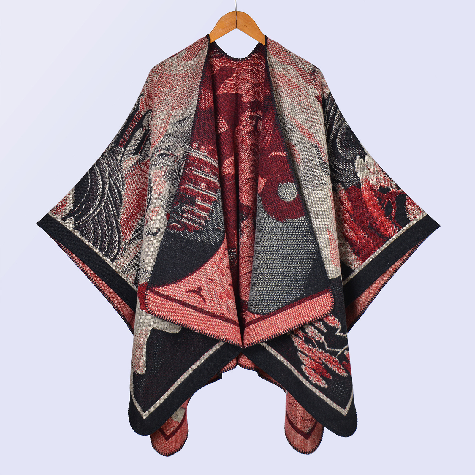 Inventario simple de alto nivel gran sensación chal chal pastizales de estilo nacional de Yunnan mantas con capa de bufandas de cachemir imitación