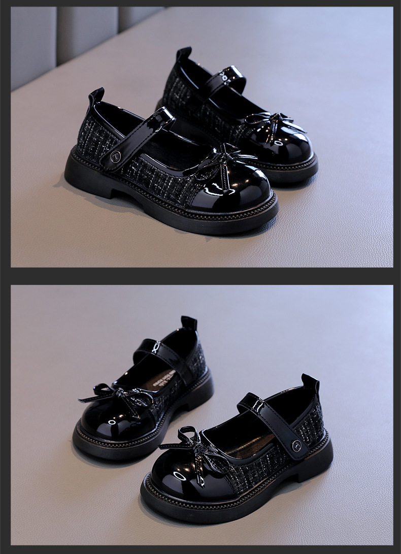 Mädchen Lederschuhe Mit Schleife Für Kinder Elegante Prinzessin_voghion.com