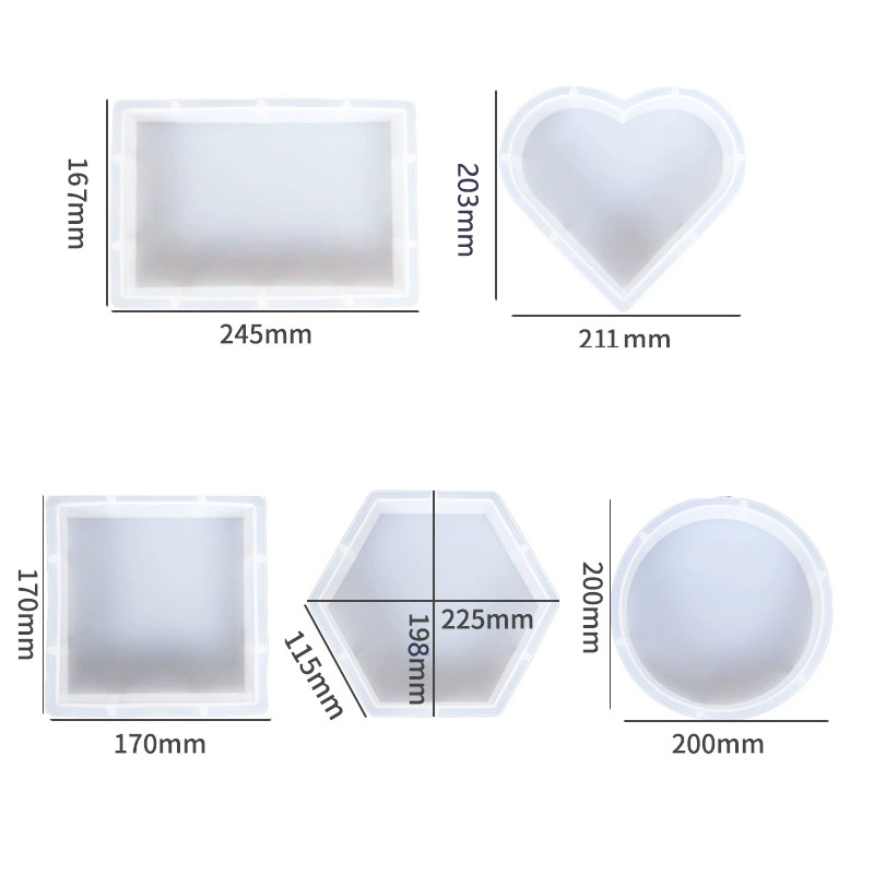 Round rectangular bookshelf, silicone mold, mirror effect, DIY