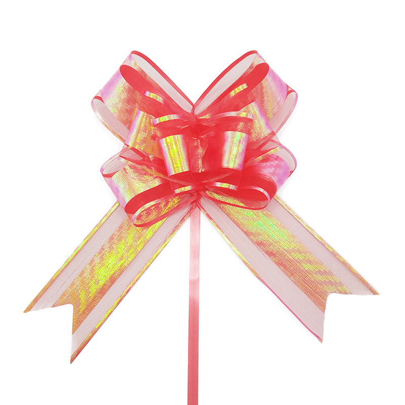 Nuevo medio 30 # hilo de nieve Iris flor dibujada a mano al por mayor brillante flash guirnalda cinta ventas directas de fábrica