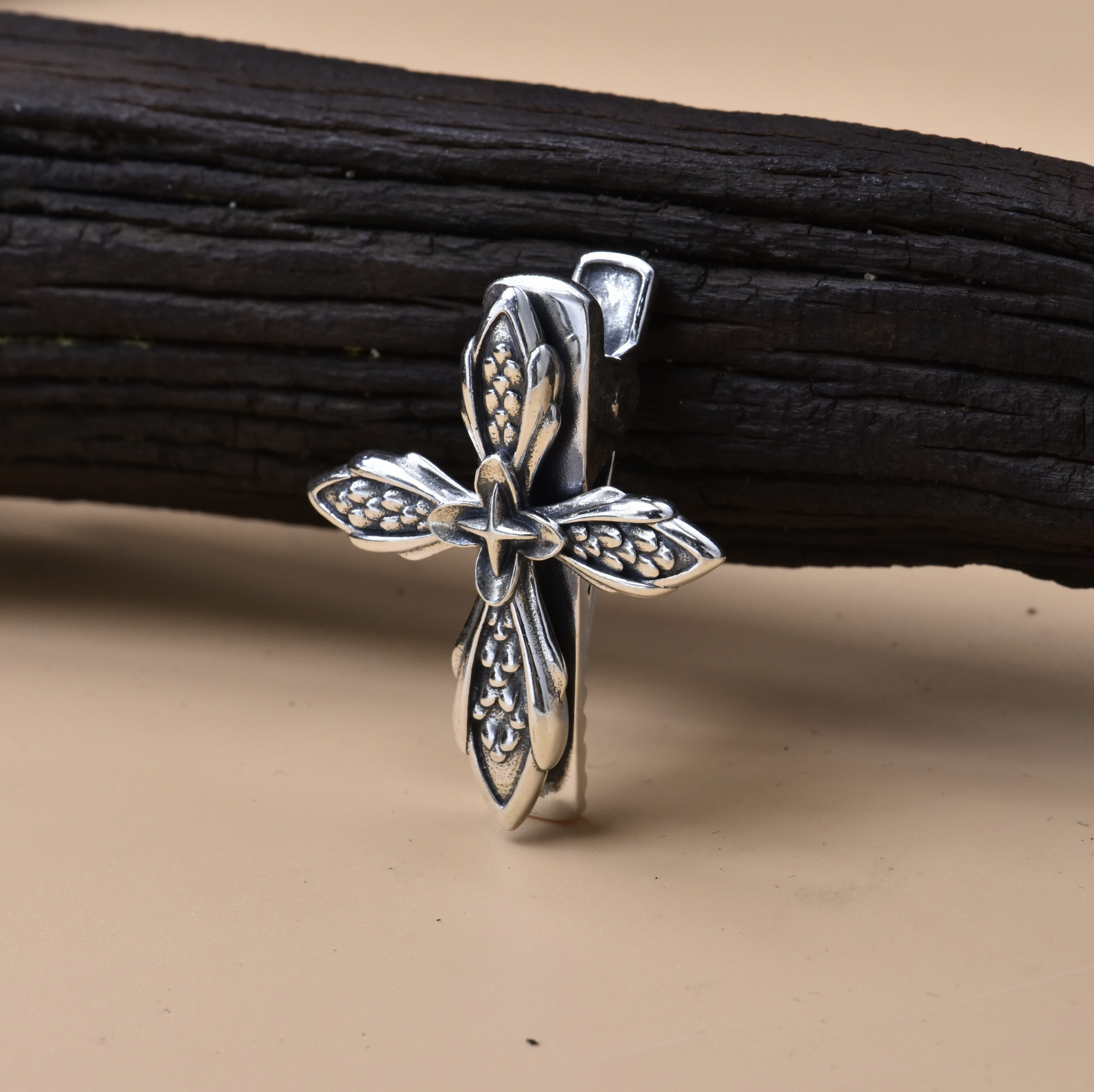 925 sterling silver hairpin new petal cross women's fashion personality hip hop retro clip hair accessories wholesale