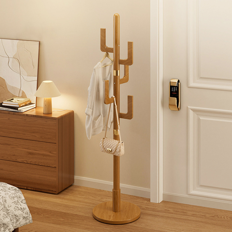 Cactus Coat Rack Household Floor-Standing Clothes Rack Creative Storage Clothes Rack Solid Wood Clothes Drying Rack Bedroom Coat Rack