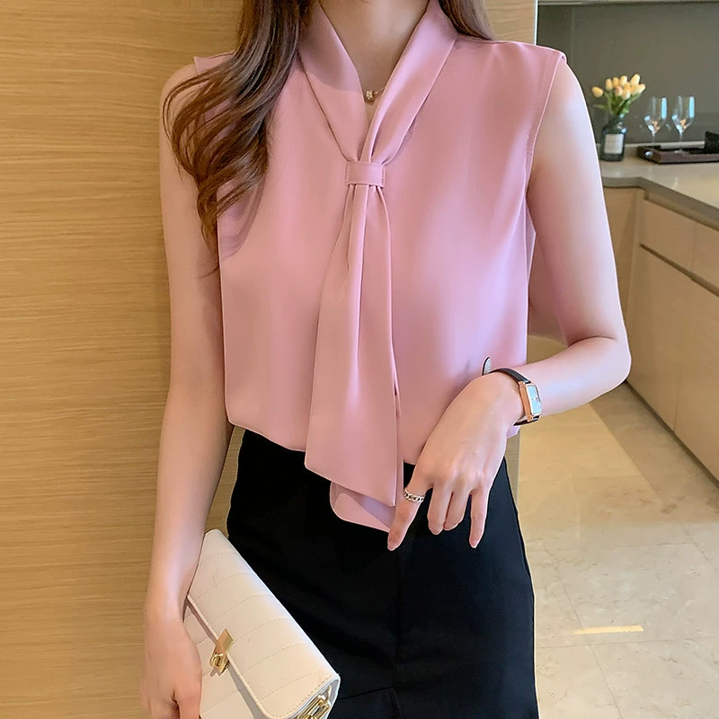 Шифоновая рубашка YS8 для женщин, лето 2025, новая модная рубашка с милым элегантным, закрывающим живот, свободным и универсальным топом без рукавов