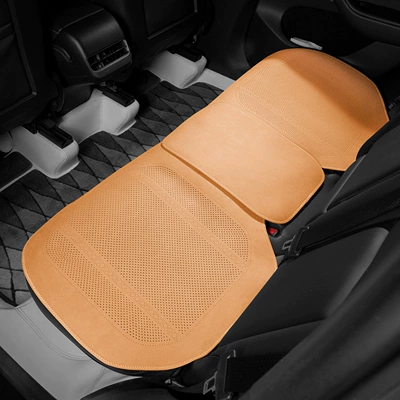 Seat cushion, seat cover | Suede Leather Car Seat Cushion - type-a-thin-padded-deerskin-akiyama-chestnut-rear-row