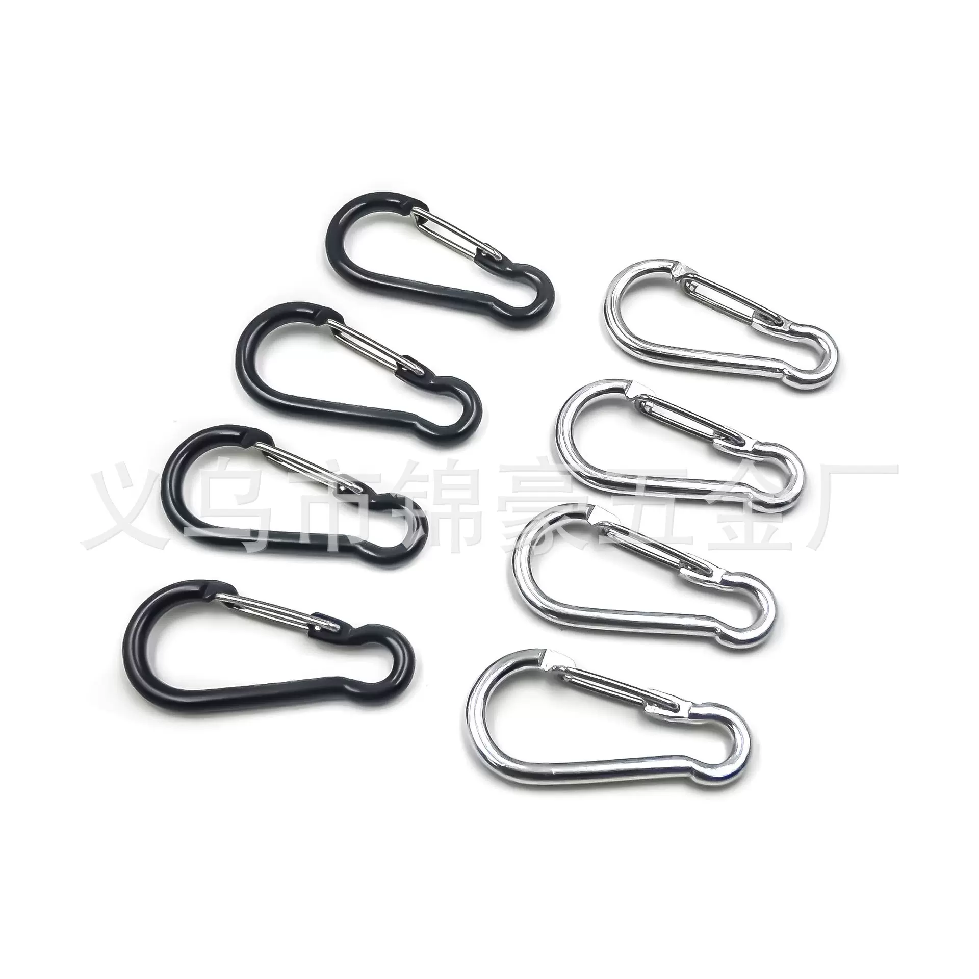 厂家批发5号s型弹簧扣葫芦形铝合金登山扣不锈钢钢丝挂钩背包