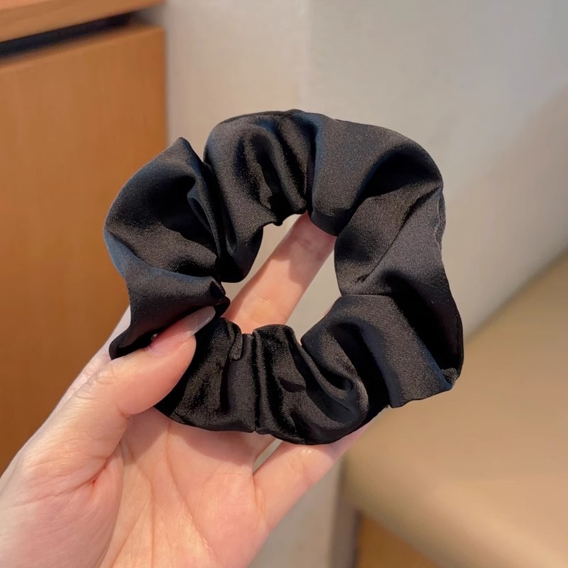 Niños coreanos ondulados puntos de flor gran intestino anillo de cabello de chicas de cabello de cuerda de cabello de cabello de cabeza de bola baja joyería de cabello de flores