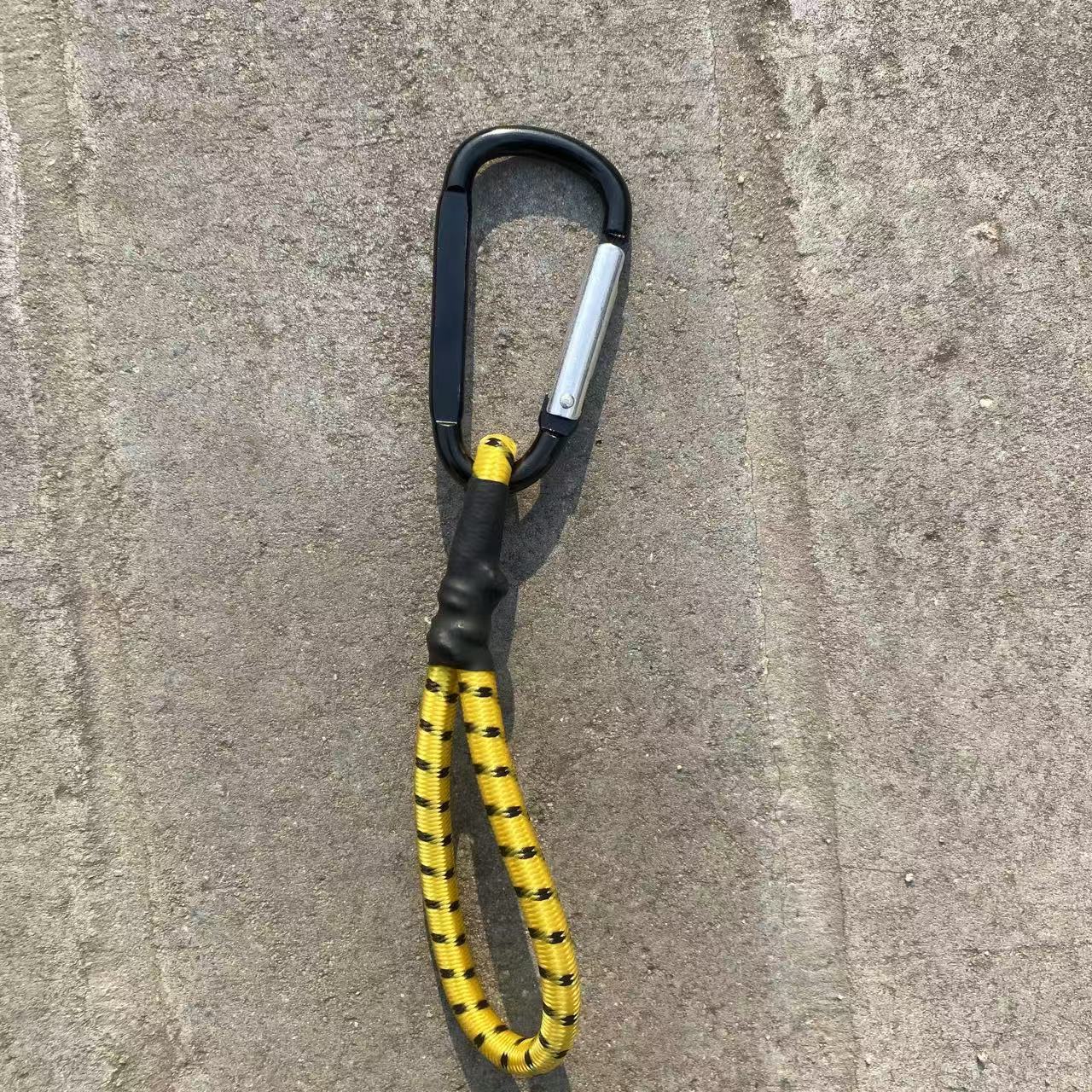 Camping al aire libre hebilla de cuerda elástica 6mm fija con cuerda elástica gancho accesorios de camping cables de tracción