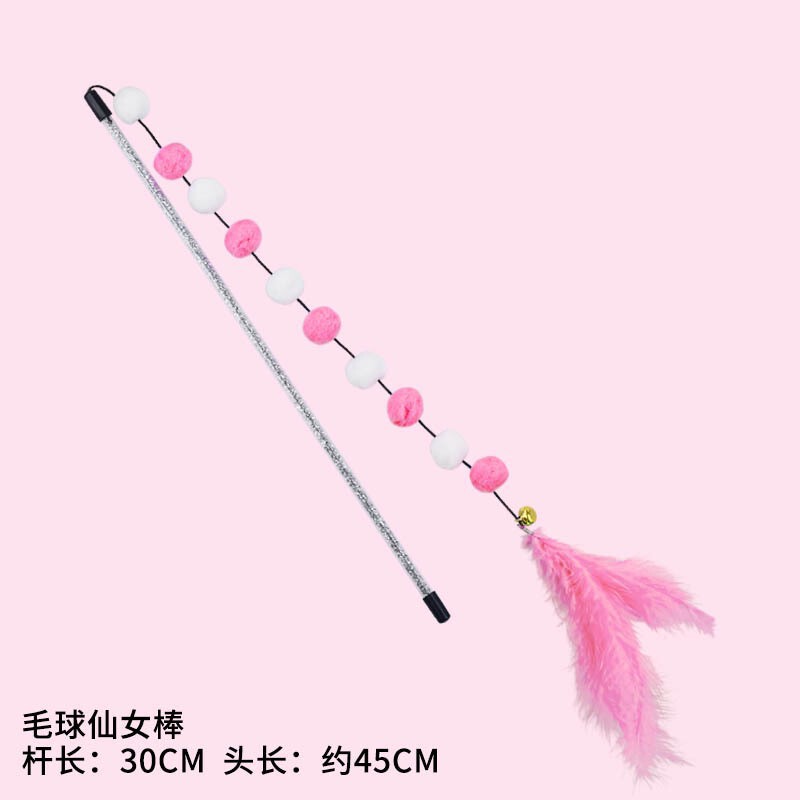 新型の延長綿毛条の静音毛虫のストライプのインタラクティブな自分で猫の棒のペットのおもちゃのクリスマスの猫の棒を笑わせます。|undefined